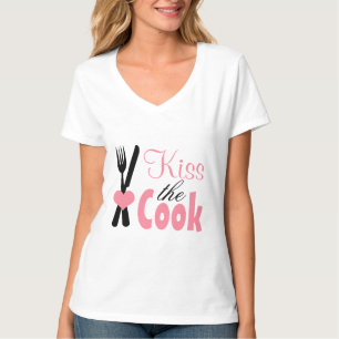 Küssen Sie den Koch - niedliches Messer u. T-Shirt