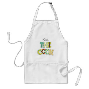 Küssen Sie die Cook Retro Letters Custom Schürze