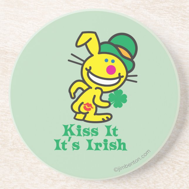 Küssen Sie es Sandstein Untersetzer (Vorne)