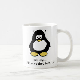"Küssen Sie meine kleinen vernetzten Füße" Kaffeetasse