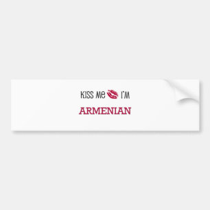 Küssen Sie mich, den ich ARMENISCH bin Autoaufkleber