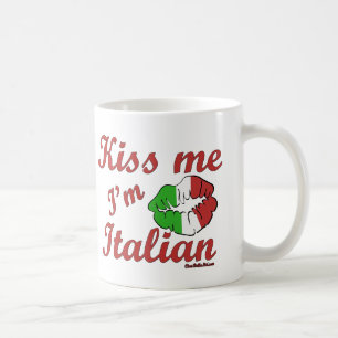 Küssen Sie mich, den ich italienisch bin Kaffeetasse