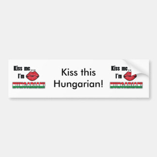 Küssen Sie mich, den ich ungarisch bin Autoaufkleber
