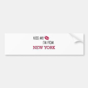 Küssen Sie mich, den ich von NEW YORK bin Autoaufkleber