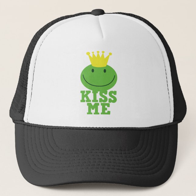 KÜSSEN Sie MICH FROSCH-Prinz Truckerkappe (Vorderseite)