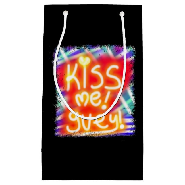 küssen Sie mich guey slang spanglish Kleine Geschenktüte (Vorderseite)