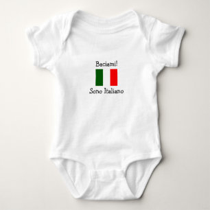 Küssen Sie mich! Ich bin italienisch (Junge) Baby Strampler