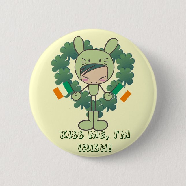 küssen Sie mich, ich sind irisch! Button (Vorderseite)