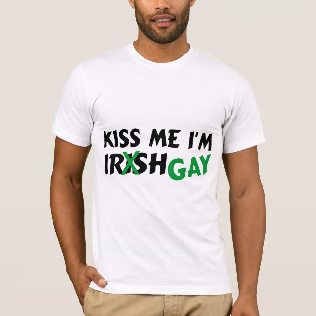 Küssen Sie mich irisches Homosexuelles Im T-Shirt (Vorderseite)