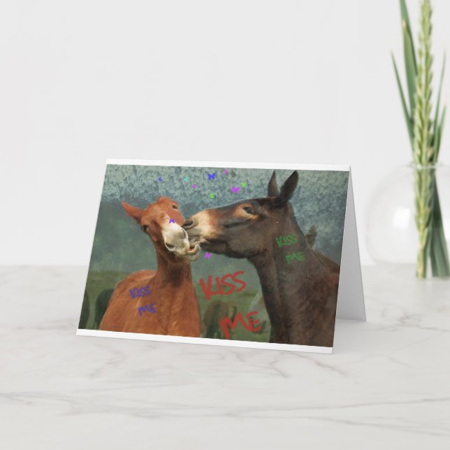 Küssen Sie mich! Karte (Vorderseite)