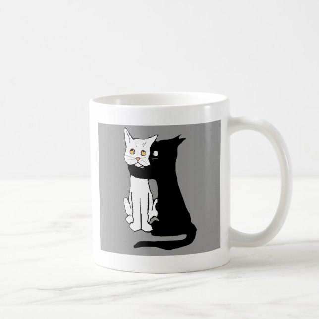 Küssen Sie mich Katzen-Geschenk-Tasse Tasse (Rechts)