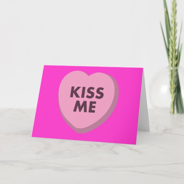 Küssen Sie mich, Valentinstag Feiertagskarte (Vorderseite)