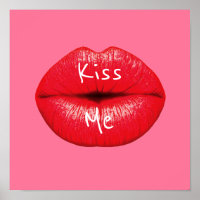 Küssen Sie mir Red Lipstick Pop Lippen auf gürtelr