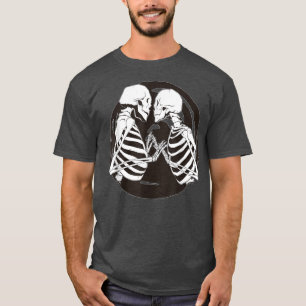Küssen Skeletons Cottagecore Ästhetik Grunge Fai T-Shirt