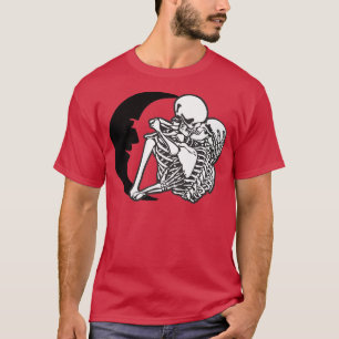 Küssen Skeletton-Liebe, Liebhaber Tarot-Karte, Vin T-Shirt