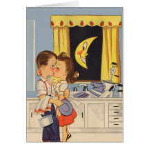 Küssen über Geschirr