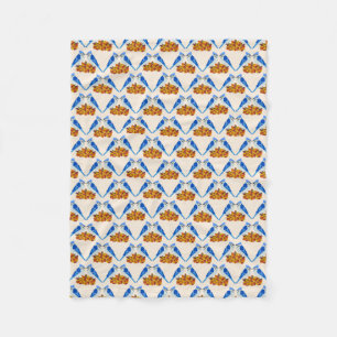 Küssen von blauen Jay Hochzeit im Herbst Gemustert Fleecedecke