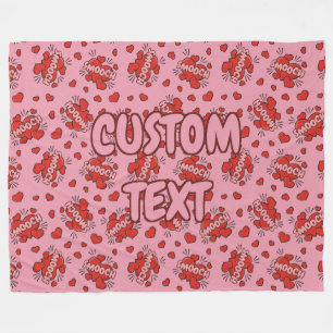 Küssen von Comic Sound Effect Pattern Fleecedecke