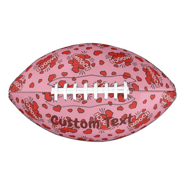 Küssen von Comic Sound Effect Pattern Football (Vorderseite)