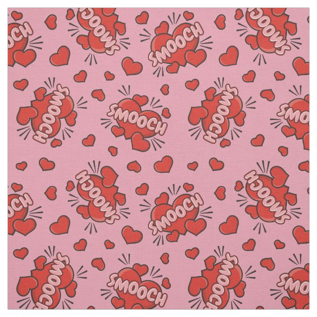 Küssen von Comic Sound Effect Pattern Stoff (Muster)