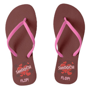 Küssen von Comic-Sound-Effekt Flip Flops