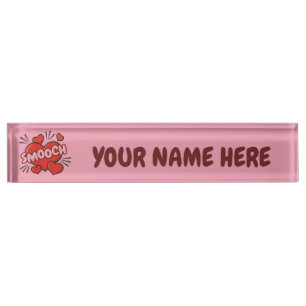 Küssen von Comic-Sound-Effekt Namensplakette