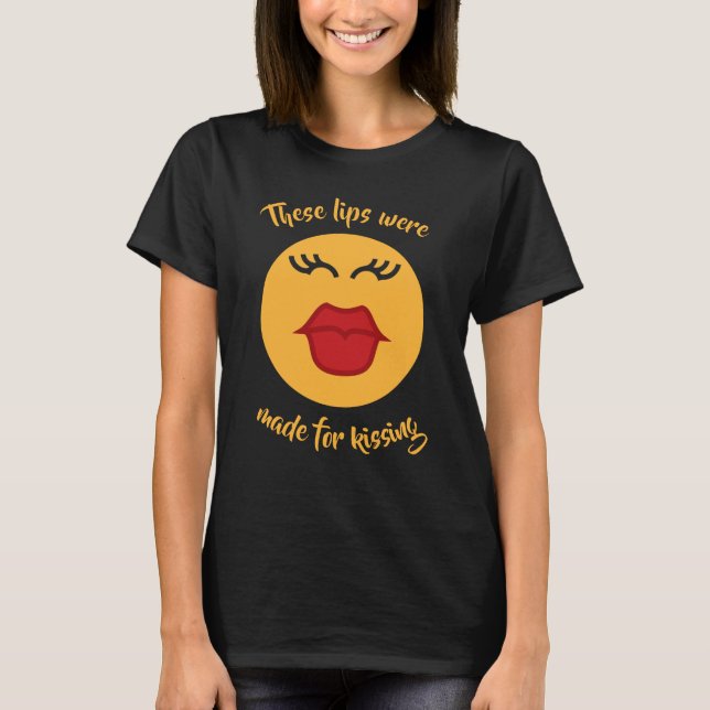 Küssen von Emoticon-Shirts T-Shirt (Vorderseite)