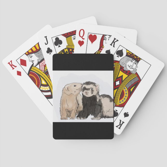 Küssen von Frettchen Spielkarten (Rückseite)