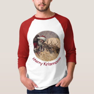 Küssen von Santa und Elch T - Shirt