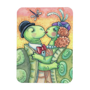 Küssen von Schildkröten VALENTINE MAGNET *Anpassen