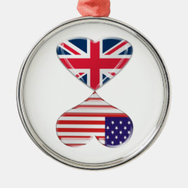 Küssen von USA und von BRITISCHER Ornament Aus Metall