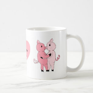 Küssende Schweinchen Tasse