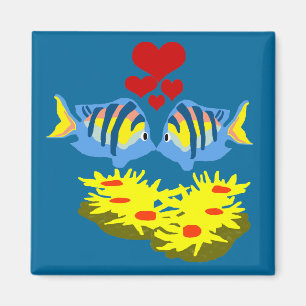 Küssender Magnet der Sergeant Majorfische