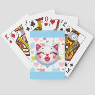 Küssendes Katzen-Gesicht Spielkarten