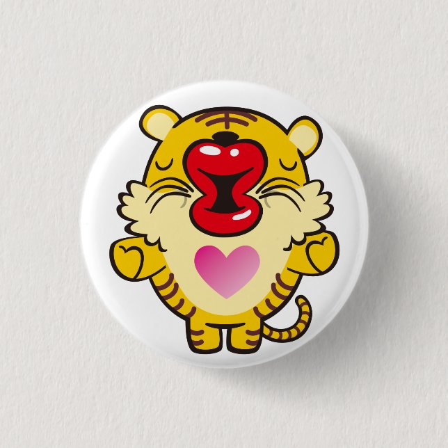 Küsstiger Button (Vorderseite)