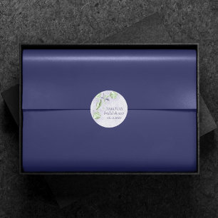 Küst Chic   Lila und Limettengrüner Strand Custom Runder Aufkleber