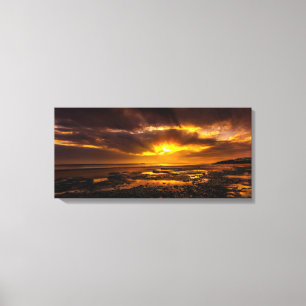 Küste bei Sonnenuntergang Leinwanddruck