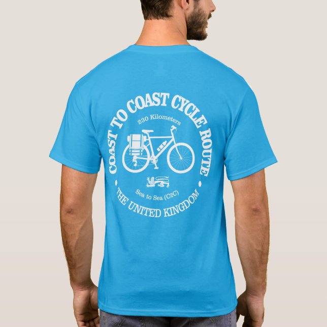 Küste bis Küste (Fahrradfahren) T-Shirt (Rückseite)
