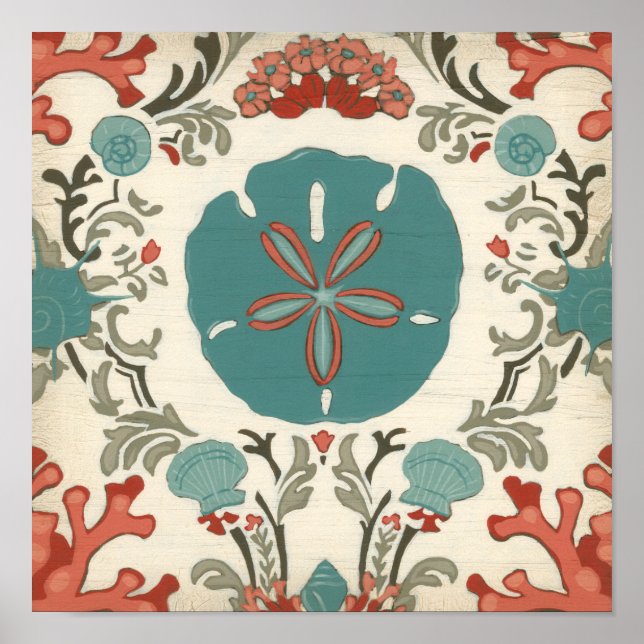 Küste - Damask I Poster (Vorne)