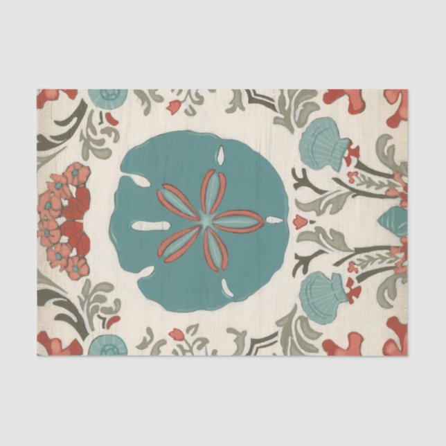 Küste - Damask I Seidenpapier (Vorderseite)