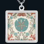 Küste - Damask I Versilberte Kette<br><div class="desc">Meeresleben</div>