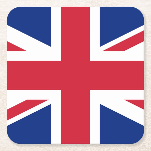 Küste der Union Jack Flag Rechteckiger Pappuntersetzer (Vorderseite)