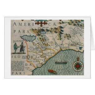 Küste des North Carolina, Detail der Karte