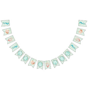 Küste-Hütten-Strand-Hochzeits-Flagge Wimpelkette