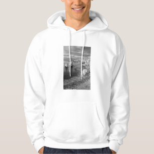 Küste in Schwarzweiß, Kalifornien Hoodie