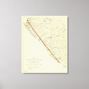 Küste Kaliforniens mit San Andreas Rift Leinwanddruck