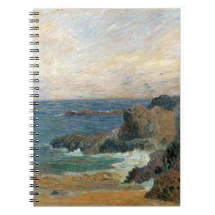 Küste mit Felsen von Paul Gauguin, Vintage Impress Notizblock