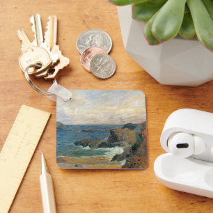 Küste mit Felsen von Paul Gauguin, Vintage Impress Schlüsselanhänger