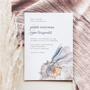 Küste Nautical Seashell Wedding Einladung
