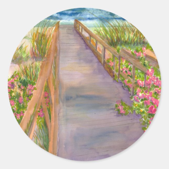 Küste Neuenglands Runder Aufkleber (Vorderseite)